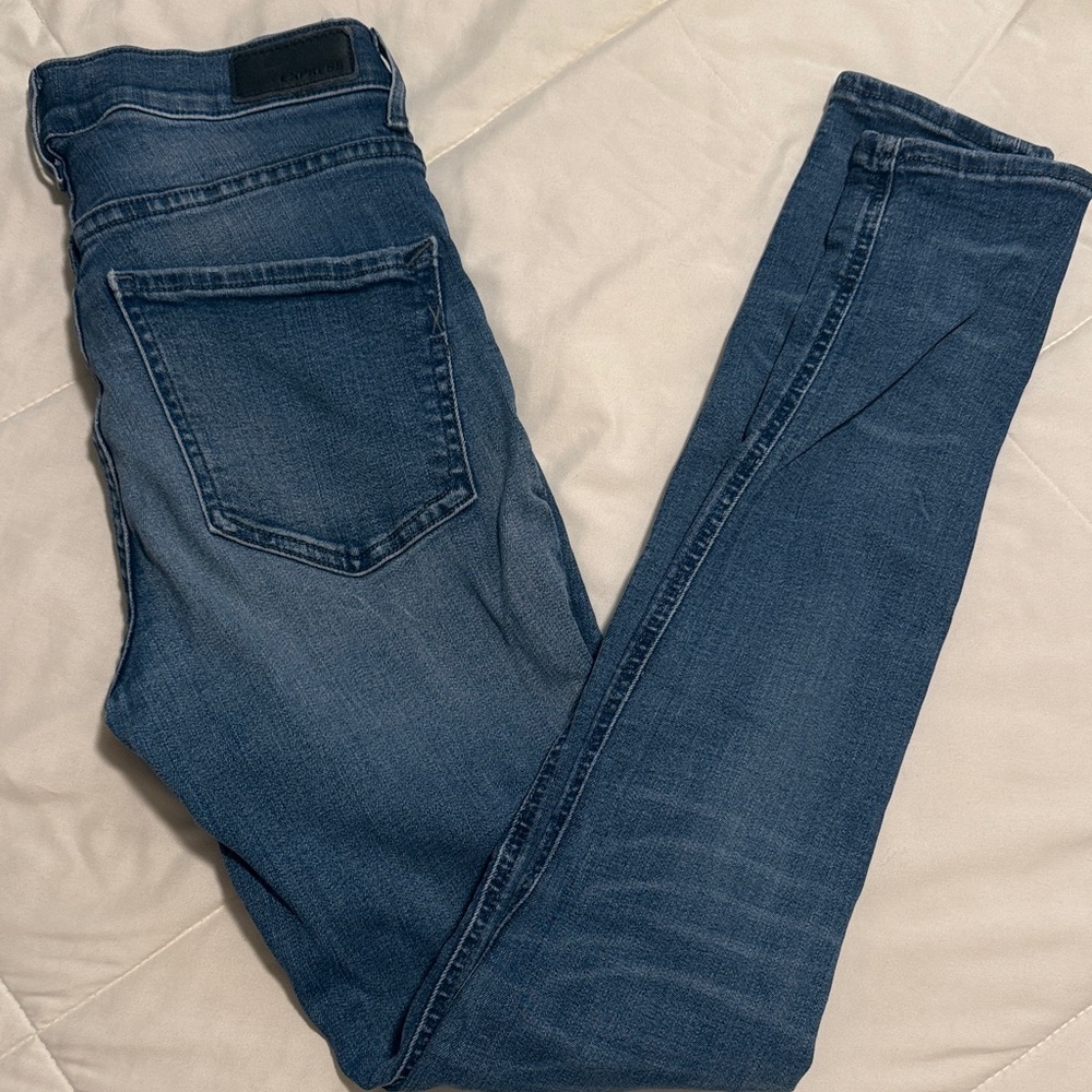 Express Women's High Rise Jeans - Blue